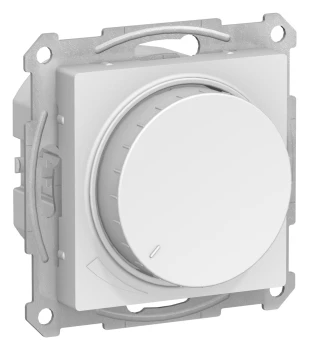Диммер поворотно-нажимной, 315Вт LED универсальный, Белый, серия Atlas Design, Schneider Electric