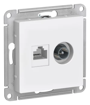 Розетка телевизионная/компьютерная, Белый, серия Atlas Design, Schneider Electric