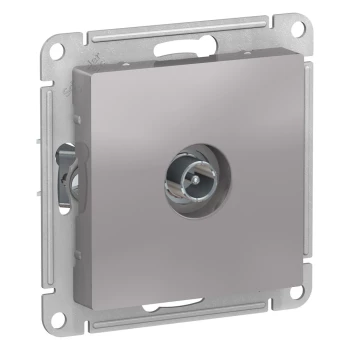 Розетка телевизионная проходная ТV 4 dB, Алюминий, серия Atlas Design, Schneider Electric