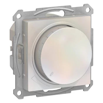 Диммер поворотно-нажимной, 400Вт LED универсальный, Жемчуг, серия Atlas Design, Schneider Electric