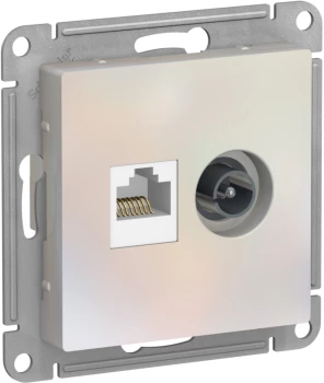 Розетка телевизионная/компьютерная, Жемчуг, серия Atlas Design, Schneider Electric