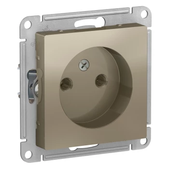 Розетка 1-ая электрическая без заземления, Шампань, серия Atlas Design, Schneider Electric