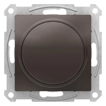 Диммер поворотно-нажимной, 315Вт LED универсальный, Мокко, серия Atlas Design, Schneider Electric