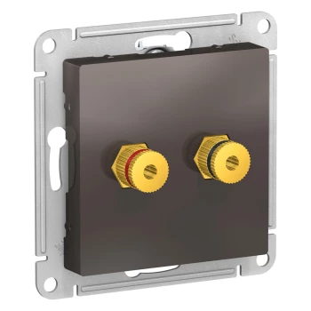 Розетка аудио для колонок 2-ая, Мокко, серия Atlas Design, Schneider Electric