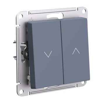 Выключатель для жалюзи (рольставней) кнопочный, Грифель, серия Atlas Design, Schneider Electric