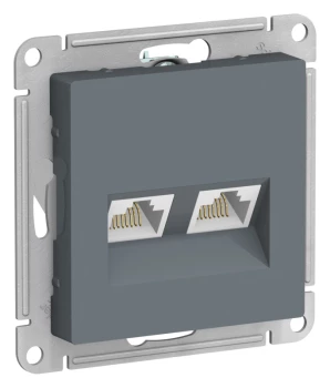 Розетка компьютерная 2-ая кат.5е, RJ-45 (интернет), Грифель, серия Atlas Design, Schneider Electric