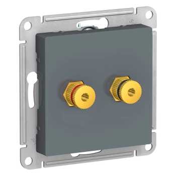 Розетка аудио для колонок 2-ая, Грифель, серия Atlas Design, Schneider Electric