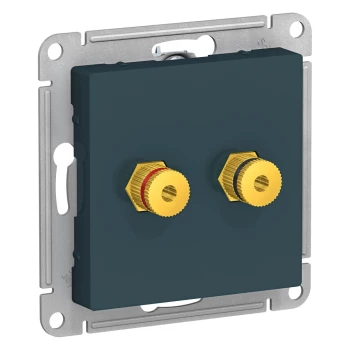 Розетка аудио для колонок 2-ая, Изумруд, серия Atlas Design, Schneider Electric