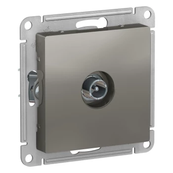 Розетка телевизионная проходная ТV 4 dB, Сталь, серия Atlas Design, Schneider Electric