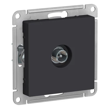 Розетка телевизионная проходная ТV 4 dB, Карбон, серия Atlas Design, Schneider Electric