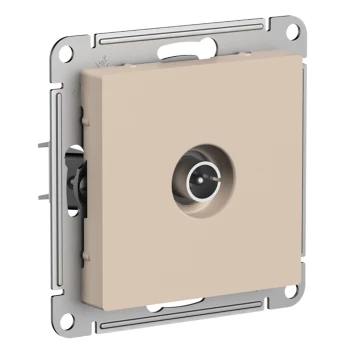 Розетка телевизионная оконечная ТV, Песочный, серия Atlas Design, Schneider Electric