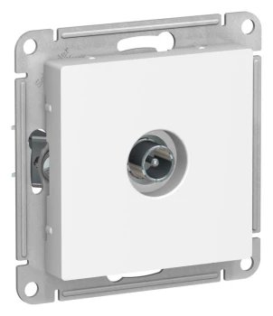 Розетка телевизионная проходная ТV 4 dB, Белый лотос, серия Atlas Design, Schneider Electric