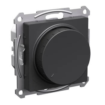 Диммер поворотно-нажимной, 400Вт LED универсальный, Базальт, серия Atlas Design, Schneider Electric