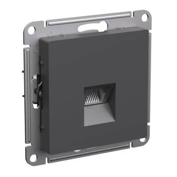 Розетка компьютерная 1-ая экранированная кат.6е, RJ-45 (интернет), Базальт, серия Atlas Design, Schneider Electric