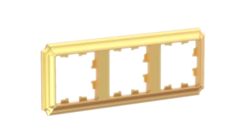 Рамка 3-ая (тройная), Золото, серия Atlas Design Antique, Systeme Electric