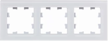 Рамка 3-ая (тройная), Стекло Матовое Белое, серия Atlas Design Nature, Schneider Electric