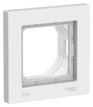 Рамка IP44 1-ая (одинарная), влагозащитная, Белый, серия Atlas Design, Schneider Electric