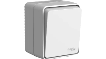 Выключатель 1-клавишный; влагозащищенный IP54, Серый, серия Atlas Design Profi54, Systeme Electric