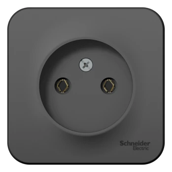 Розетка 1-ая электрическая без заземления, Антрацит, серия Blanca, Schneider Electric