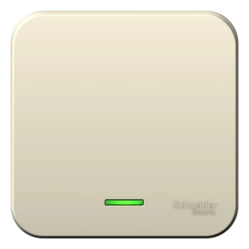Выключатель 1-клавишный, с подсветкой 6А, Молочный, серия Blanca, Schneider Electric