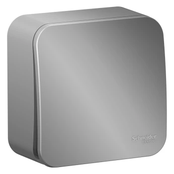 Выключатель 1-клавишный (в сборе), Алюминий, серия Blanca, Schneider Electric