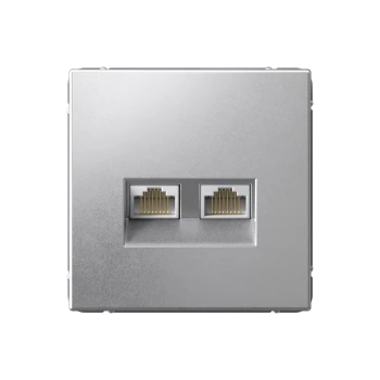 Розетка компьютерная 2-ая кат.5е, RJ-45 (интернет), Алюминий, серия Art Gallery, Systeme Electric