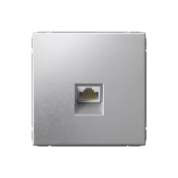 Розетка компьютерная 1-ая экранированная кат.6е, RJ-45 (интернет), Алюминий, серия Art Gallery, Systeme Electric