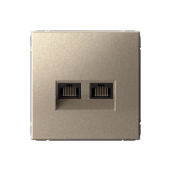 Розетка компьютерная 2-ая кат.6, RJ-45 (интернет), Шампань, серия Art Gallery, Systeme Electric