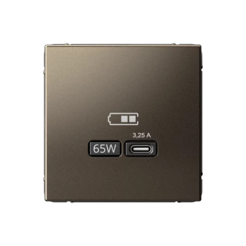 Розетка USB 1-ая Тип С 3200 мA 5V (для подзарядки), Мокко, серия Art Gallery, Systeme Electric