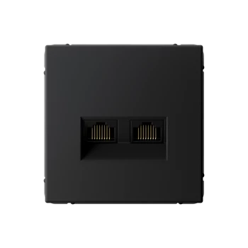 Розетка компьютерная 2-ая кат.5е, RJ-45 (интернет), Карбон, серия Art Gallery, Systeme Electric