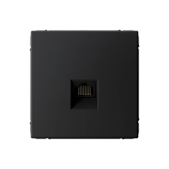 Розетка компьютерная 1-ая экранированная кат.6е, RJ-45 (интернет), Карбон, серия Art Gallery, Systeme Electric