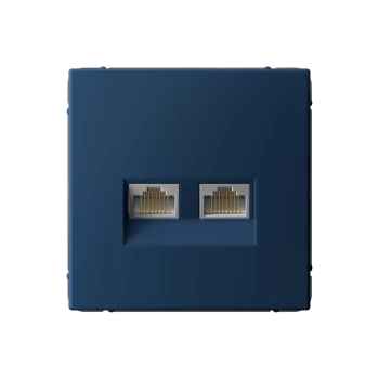 Розетка компьютерная 2-ая кат.5е, RJ-45 (интернет), Аквамарин, серия Art Gallery, Systeme Electric