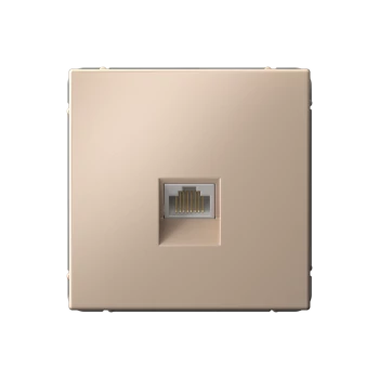 Розетка компьютерная 1-ая кат.5е, RJ-45 (интернет), Песочный, серия Art Gallery, Systeme Electric