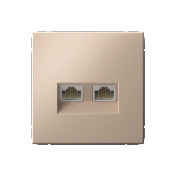 Розетка компьютерная 2-ая кат.6, RJ-45 (интернет), Песочный, серия Art Gallery, Systeme Electric