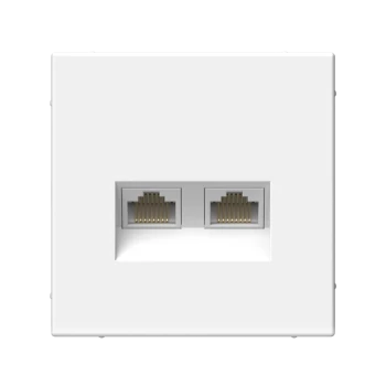 Розетка компьютерная 2-ая кат.6, RJ-45 (интернет), Белый лотос, серия Art Gallery, Systeme Electric