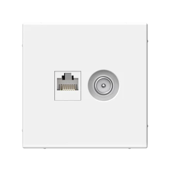 Розетка телевизионная/компьютерная, Белый лотос, серия Art Gallery, Systeme Electric