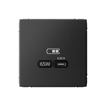 Розетка USB 1-ая Тип С 3200 мA 5V (для подзарядки), Базальт, серия Art Gallery, Systeme Electric