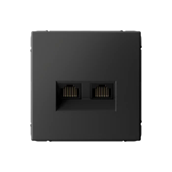 Розетка компьютерная 2-ая кат.5е, RJ-45 (интернет), Базальт, серия Art Gallery, Systeme Electric