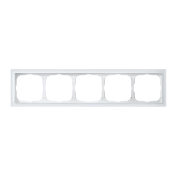 Рамка 5-ая (пятерная), Стекло Белое, серия Art Gallery PURE, Systeme Electric