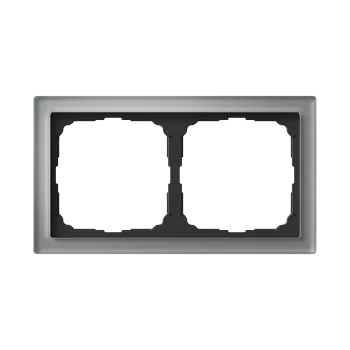 Рамка 2-ая (двойная), Стекло Алюминий, серия Art Gallery PURE, Systeme Electric