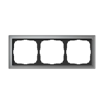 Рамка 3-ая (тройная), Стекло Алюминий, серия Art Gallery PURE, Systeme Electric