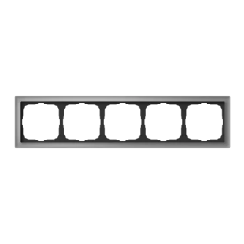 Рамка 5-ая (пятерная), Стекло Алюминий, серия Art Gallery PURE, Systeme Electric