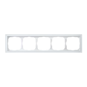 Рамка 5-ая (пятерная), Стекло Матовое Белое, серия Art Gallery PURE, Systeme Electric
