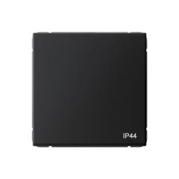 Выключатель 1-клавишный; влагозащищенный IP44 проходной (с двух мест), Карбон, серия Art Gallery, Systeme Electric