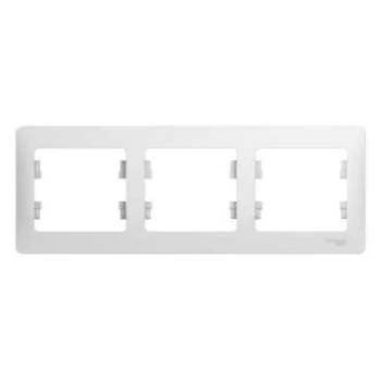 Рамка 3-ая (тройная), Белый, серия Glossa, Schneider Electric