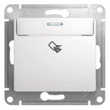 Выключатель карточный для гостиниц, Белый, серия Glossa, Schneider Electric