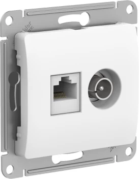 Розетка телевизионная/компьютерная, Белый, серия Glossa, Schneider Electric