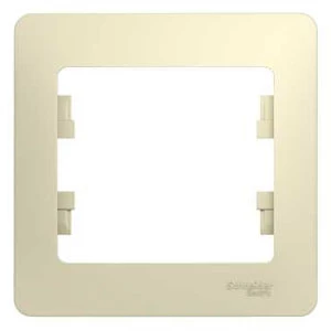 Рамка 1-ая (одинарная), Бежевый, серия Glossa, Schneider Electric