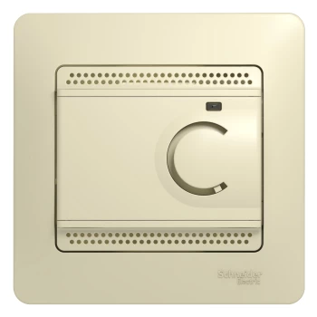 Терморегулятор для теплого пола (в сборе), Бежевый, серия Glossa, Schneider Electric