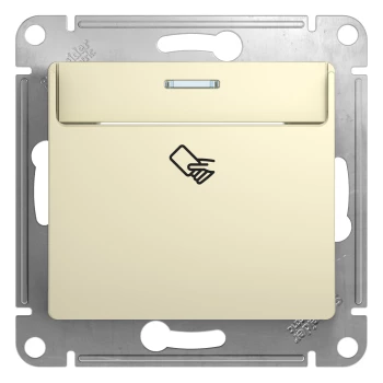 Выключатель карточный для гостиниц, Бежевый, серия Glossa, Schneider Electric